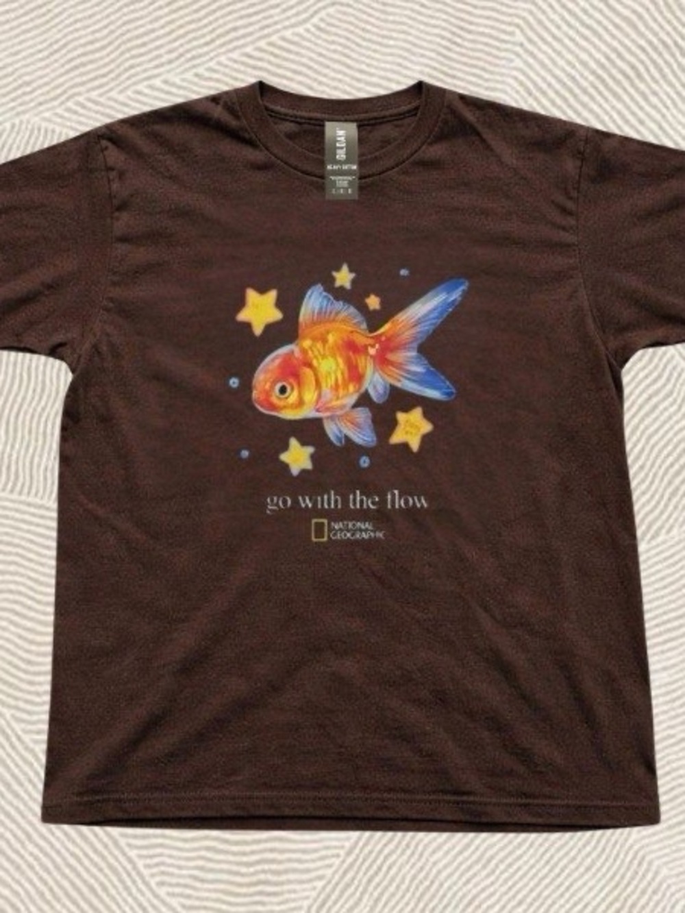 National Geographic Goldfish Gildan Brown T-Shirt